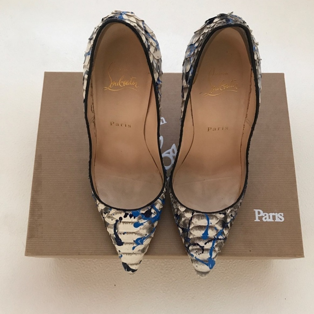 Christian Louboutin So Kate 120mm Python Vulcano, Siz… - Gem